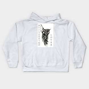 Fractal Bull Terrier Lover Kids Hoodie